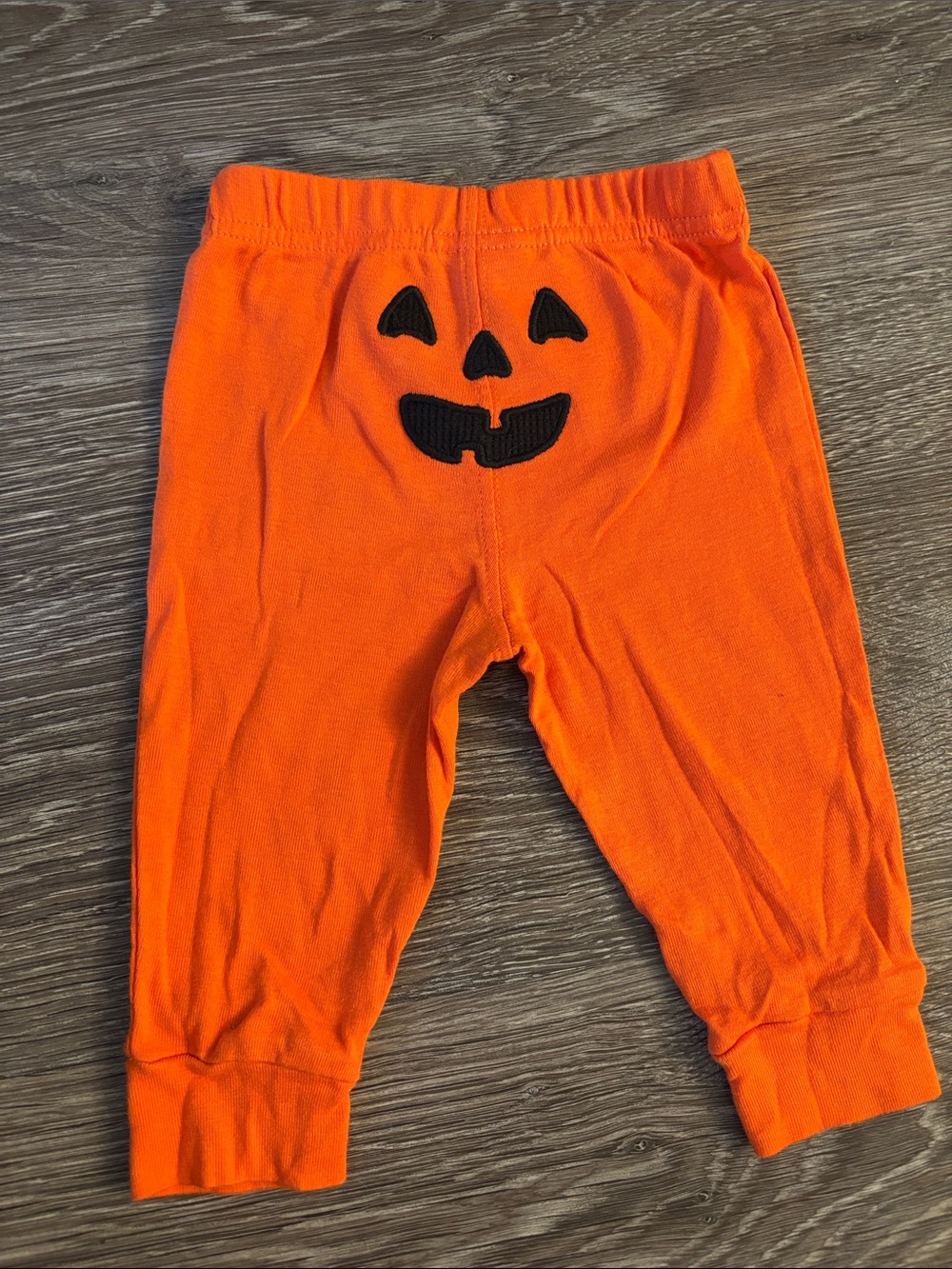 Carter's Bright Orange Pumpkin Face Joggers